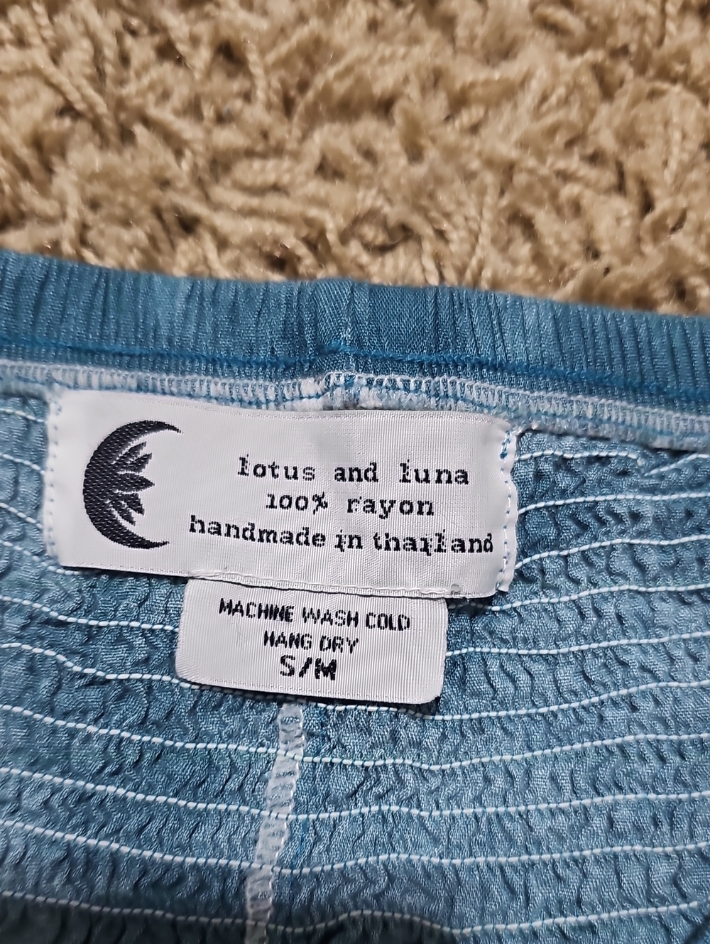 Lotus and Luna Harem Pants Handmade Yoga Lounge Joggers Tie Dye Pull On - Picture 3 of 4